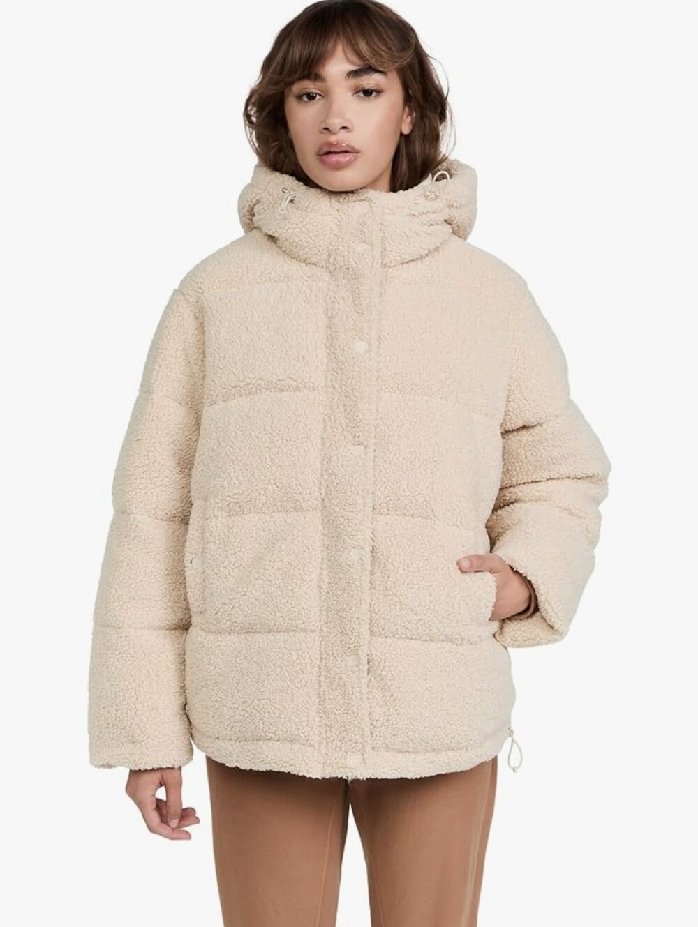 Good American Sherpa Puffer Coat 2 (Medium)